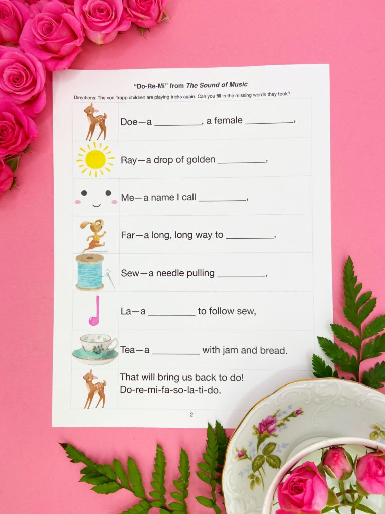 The Sound of Music free worksheet