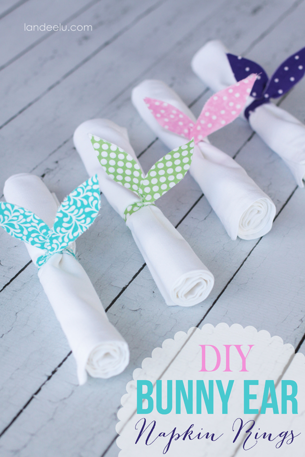 four fabric wired napkin rings